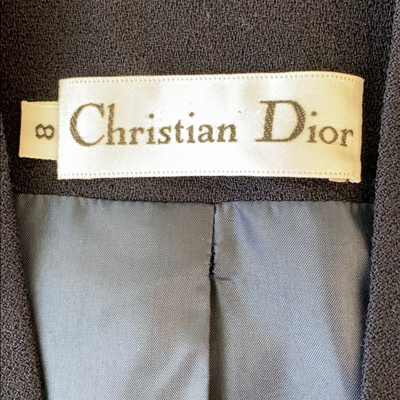 CHRISTIAN DIOR Navy 1 Button Blazer Size 8 - Picture 6 of 6